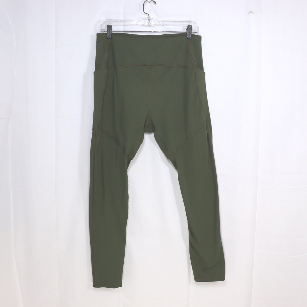 Thinx Period Leggings Women XL Olive Green Moderate Absorbency High Waist Pocket